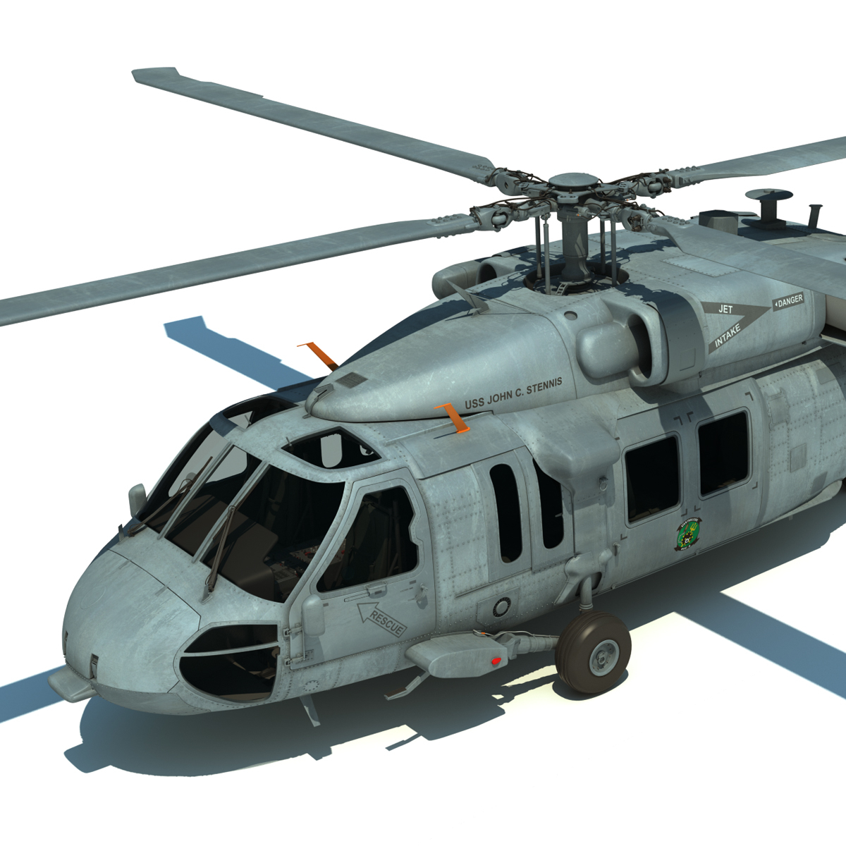 mh60s sikorsky military helicopter 3d model
