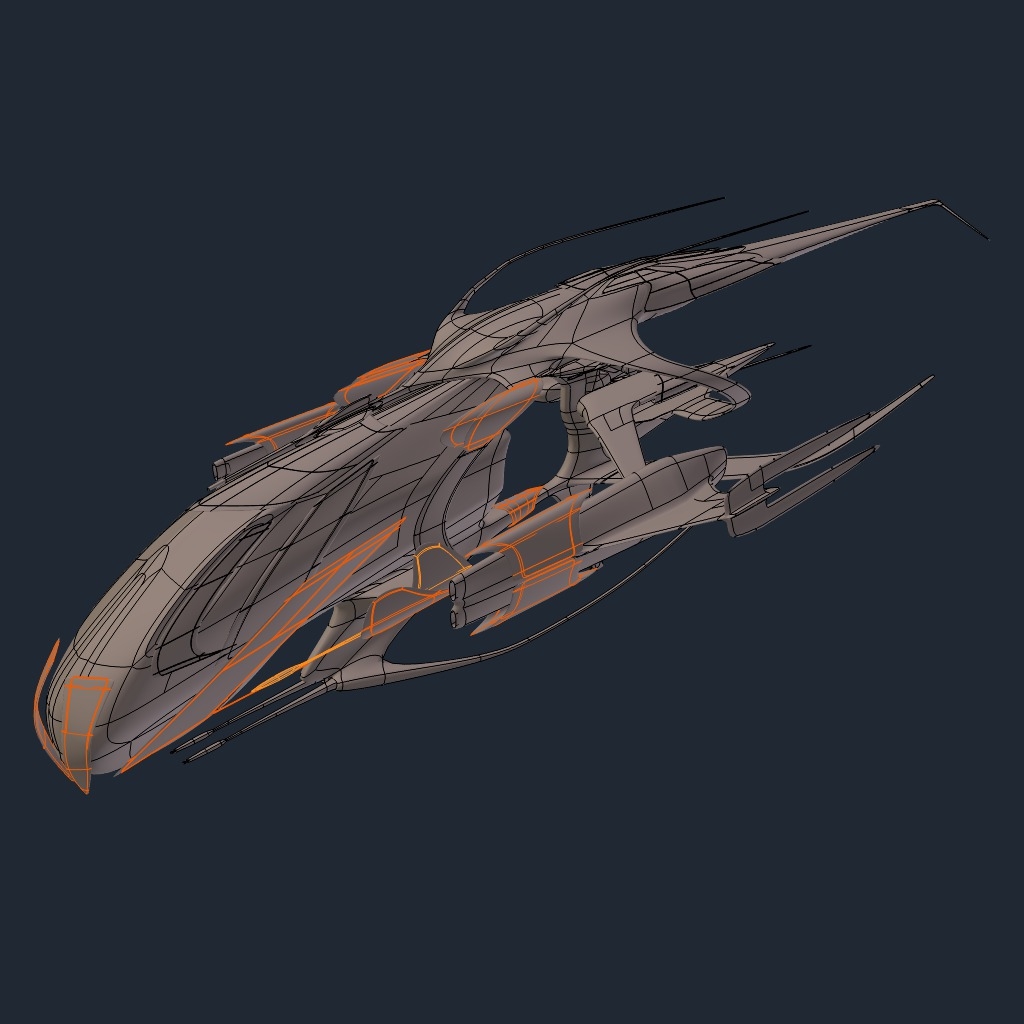 3d Model Alien Battleship