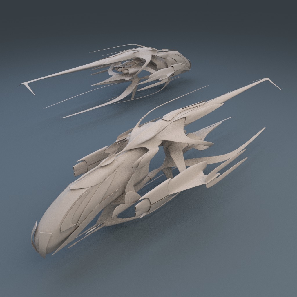 3d Model Alien Battleship