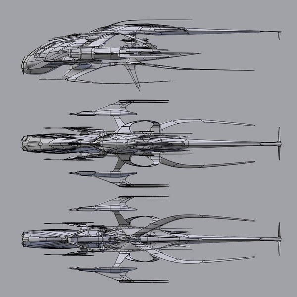 3d Model Alien Battleship