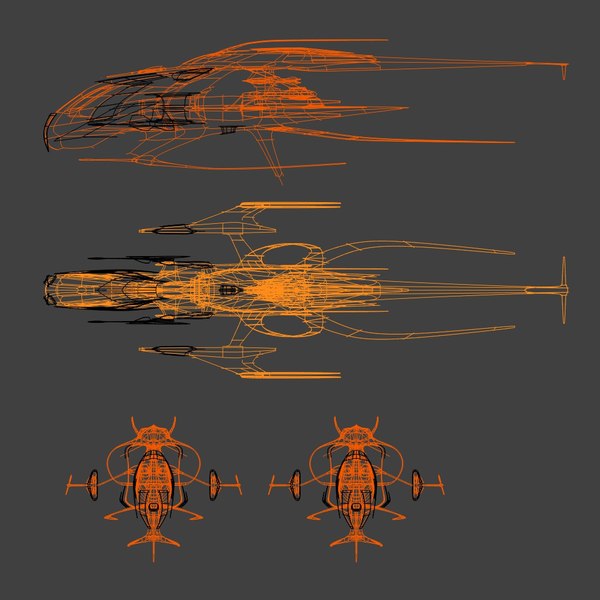 3d Model Alien Battleship