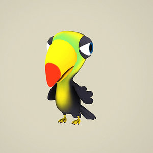 3d toucan bird