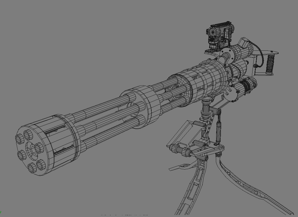 3ds max minigun m134 tripod