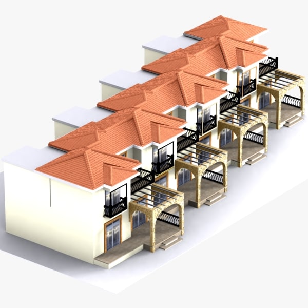 3d-model-adjacent-houses