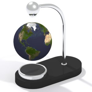 3d model levitating globe
