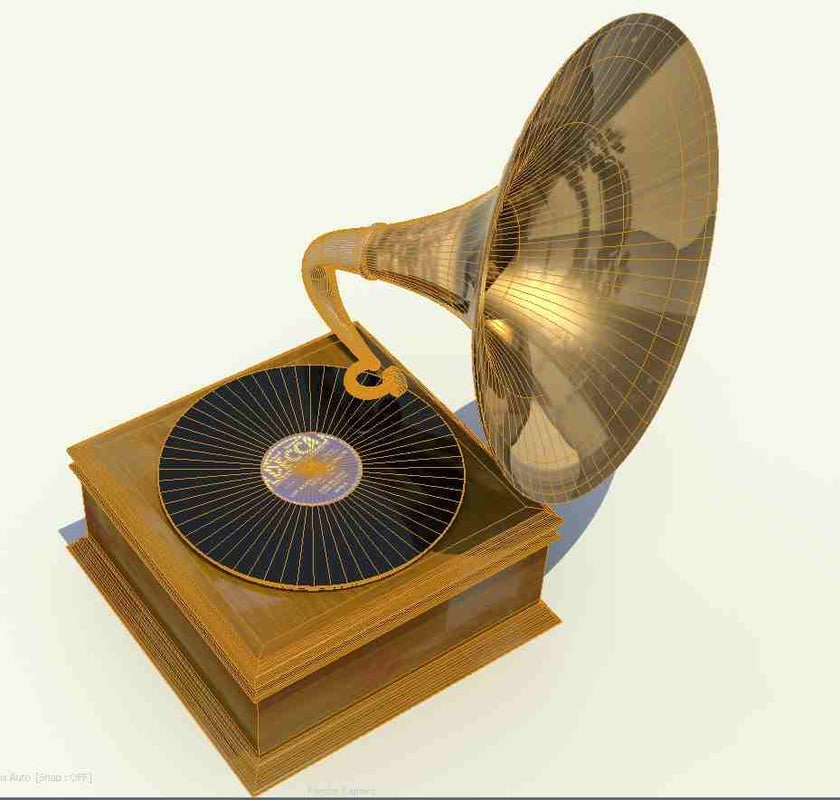 phonograph record player 3d model