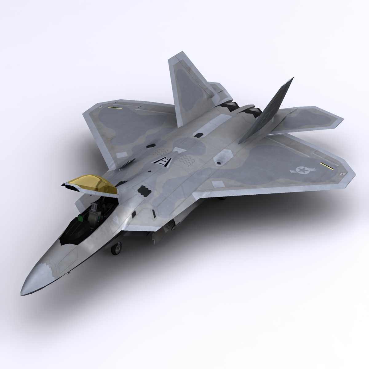 3d F-22 Raptor Fighter Aircraft Model