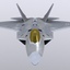 3d f-22 raptor fighter aircraft model