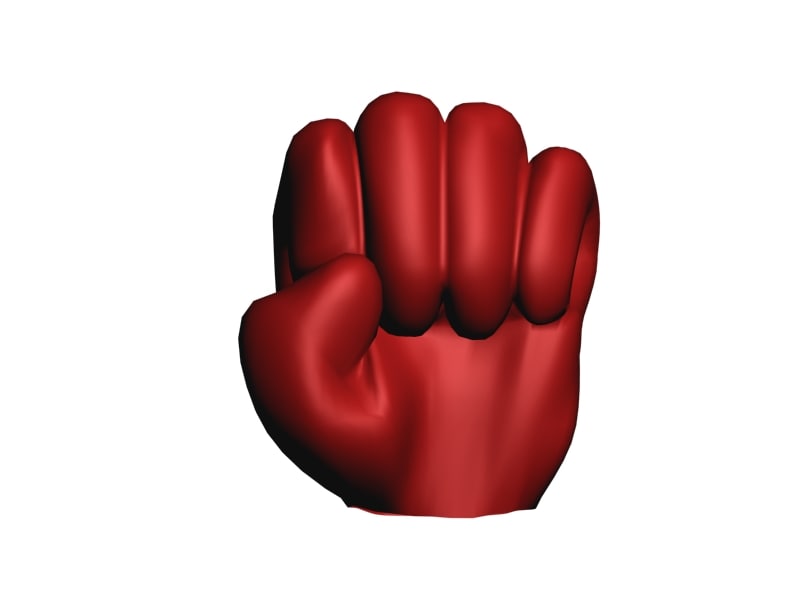 3d model cartoon fist