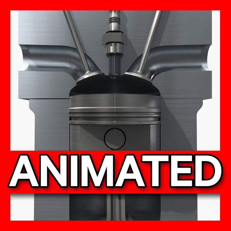 Piston Engine Animation Diagram