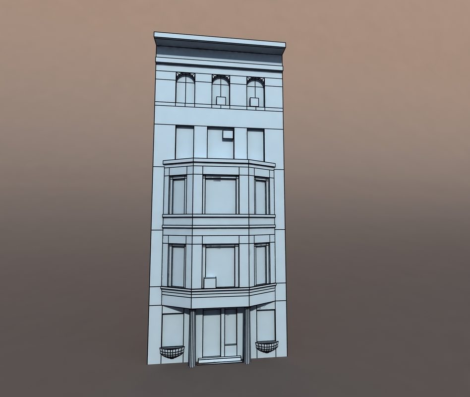 building exterior modeled 3d 3ds