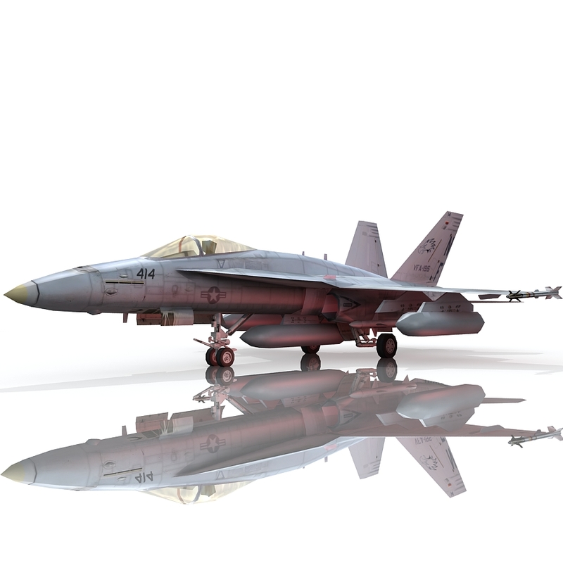 3d model of f18 hornet