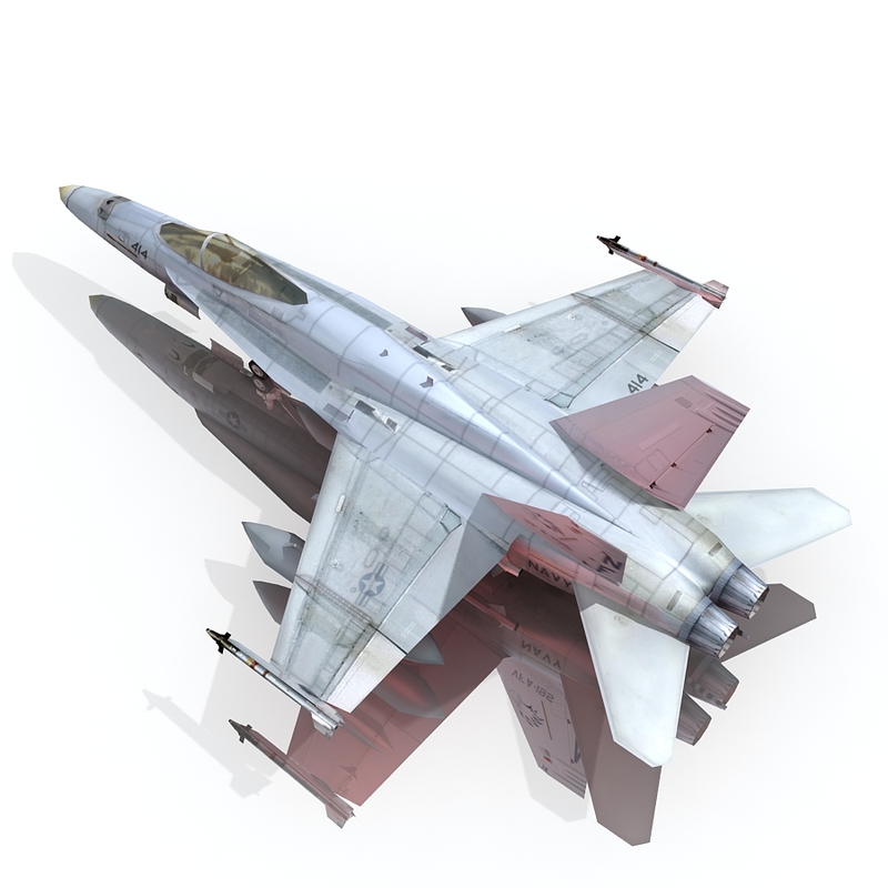 3d model of f18 hornet