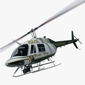 3d model bell helicopter miami police