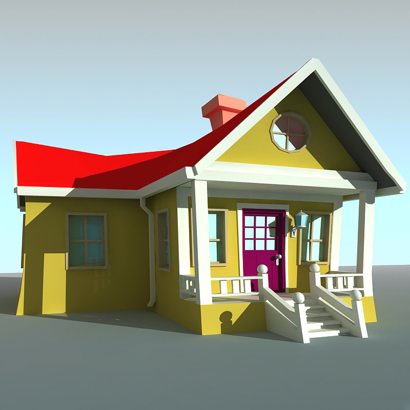 3d model cartoon house 2