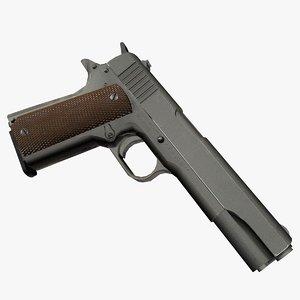 m1911a1 pistol 3d max
