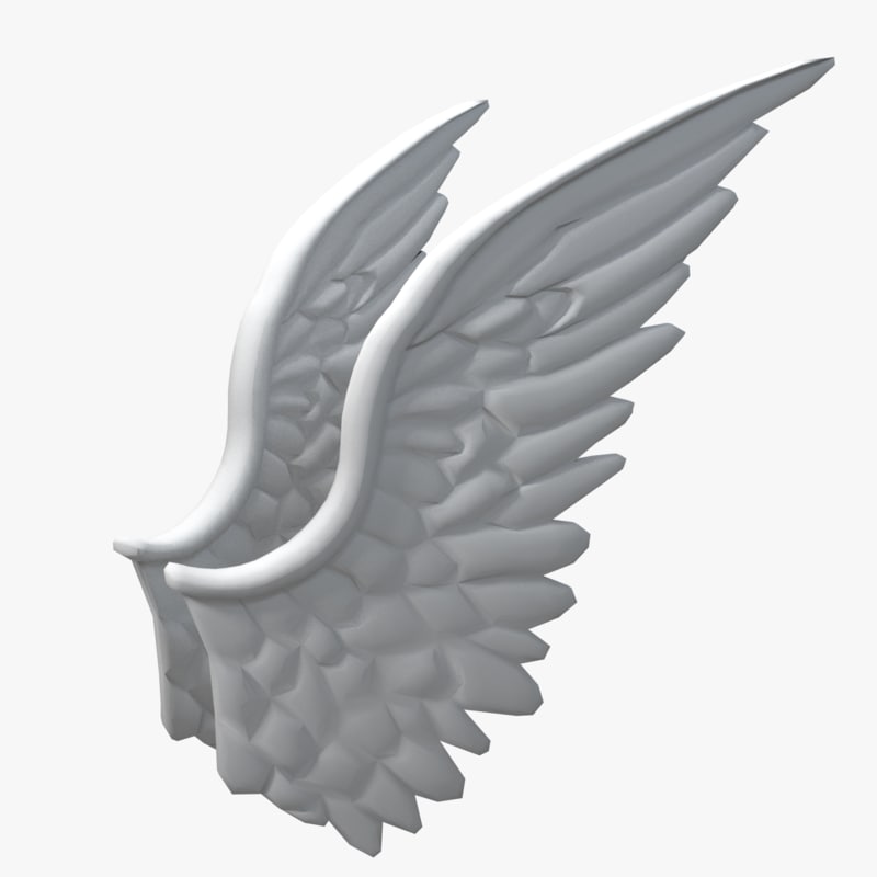 angel wings 3d obj