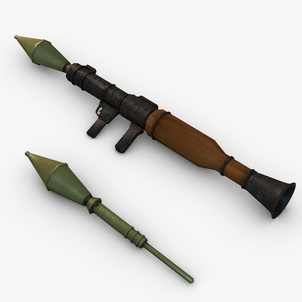 3d model bazooka rocket launcher