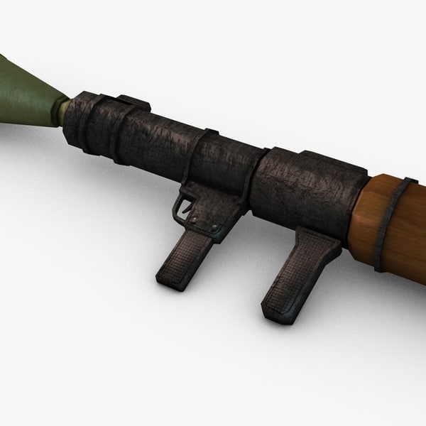3d model bazooka rocket launcher