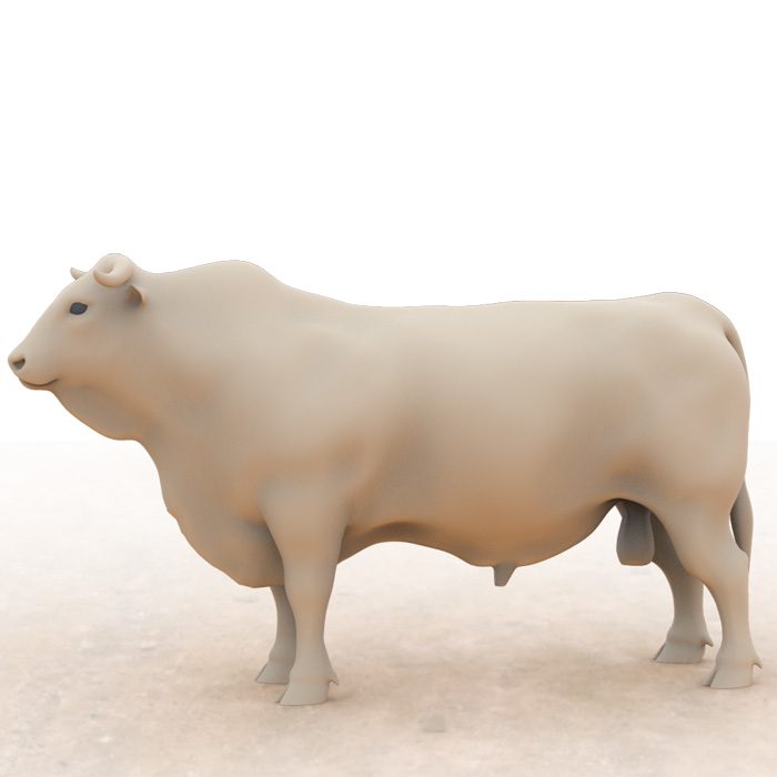 3d bull modeled