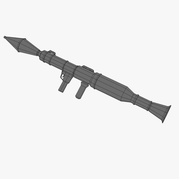 3d model bazooka rocket launcher