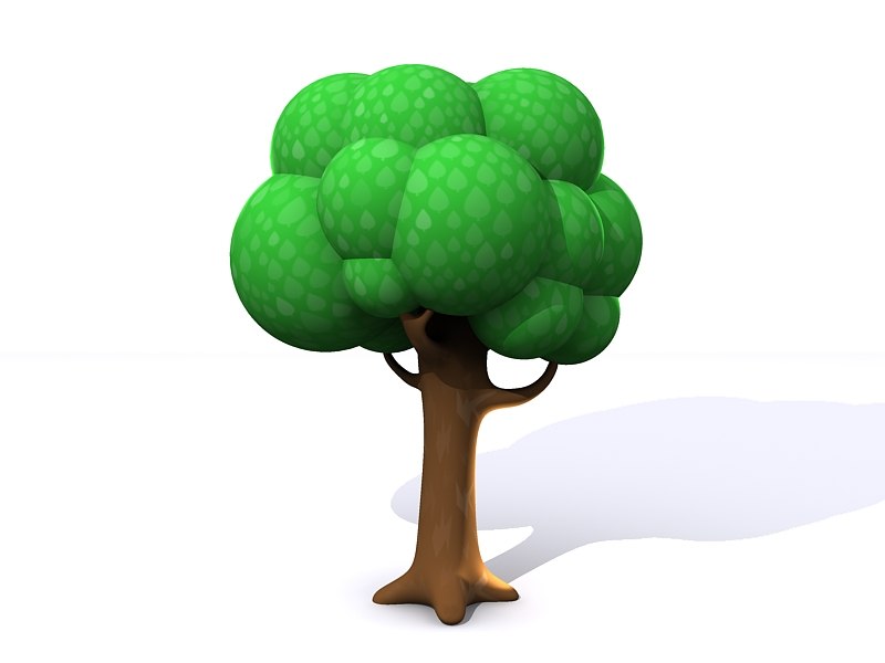 3ds simple cartoon tree branches