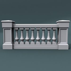 3ds max balustrade architectural