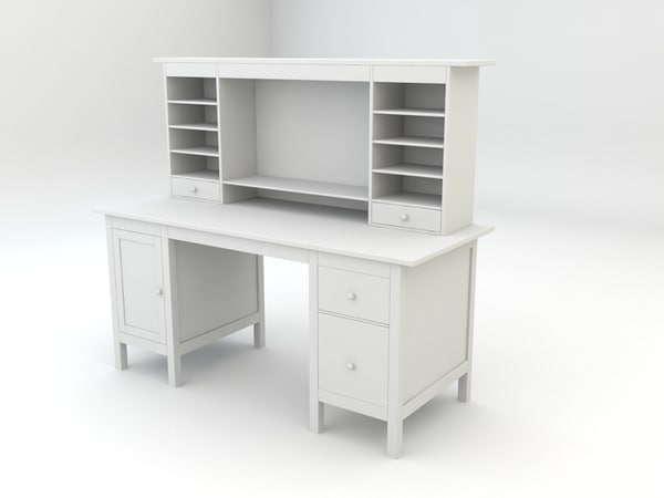 Ikea Hemnes Workstation Schreibtisch Und Addon 3d Modell
