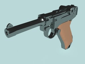 3d model luger pistol