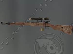 3d model ww2 german sniper rifle