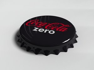 3d model cola zero bottle tin