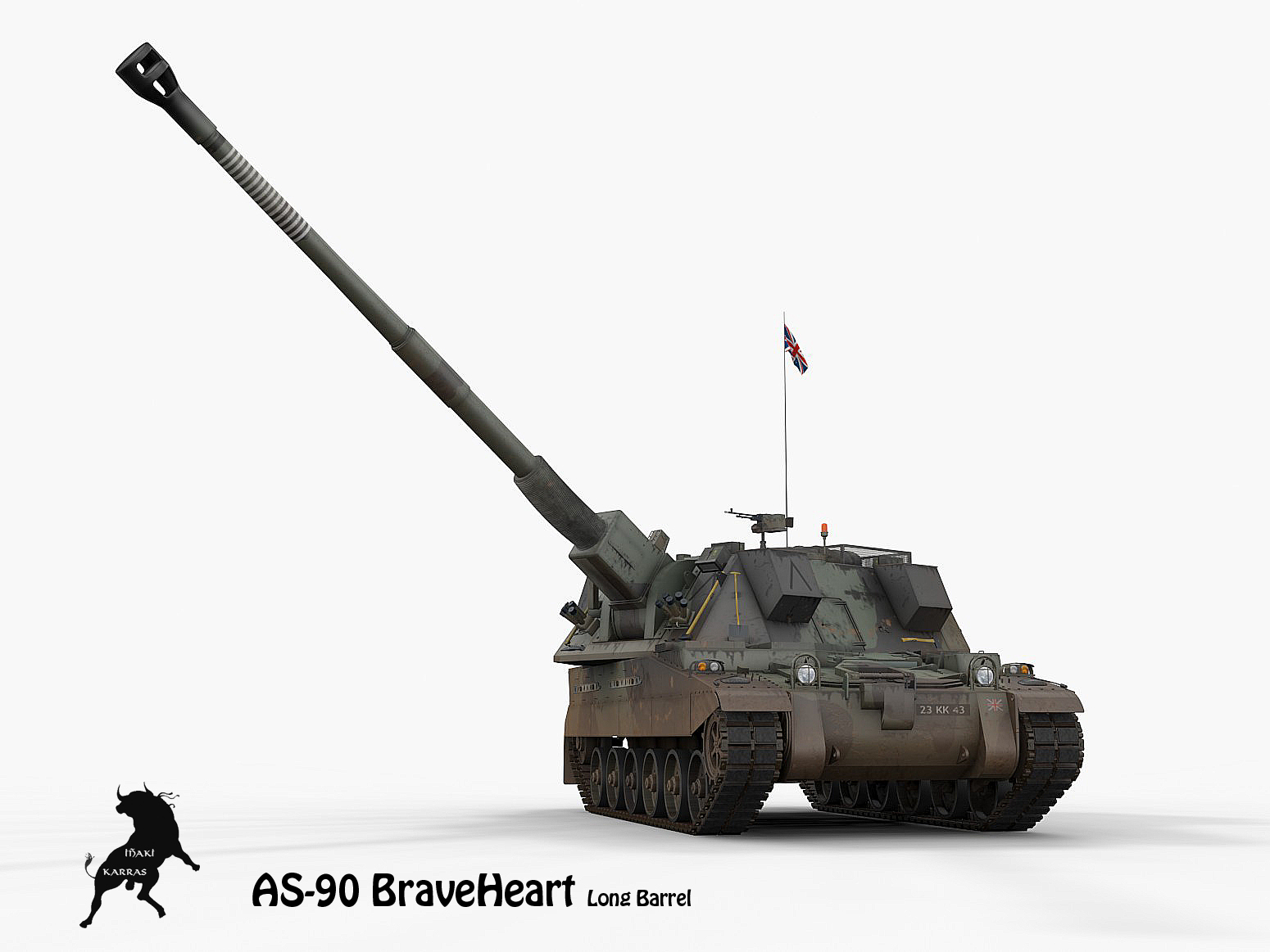 tank artillery 3d model