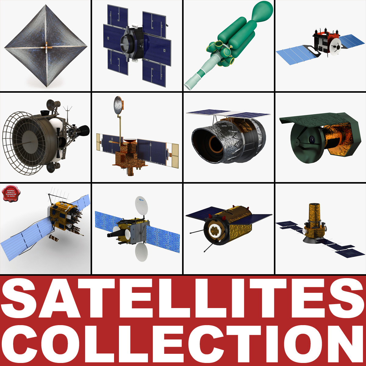 satellites 5 3d model