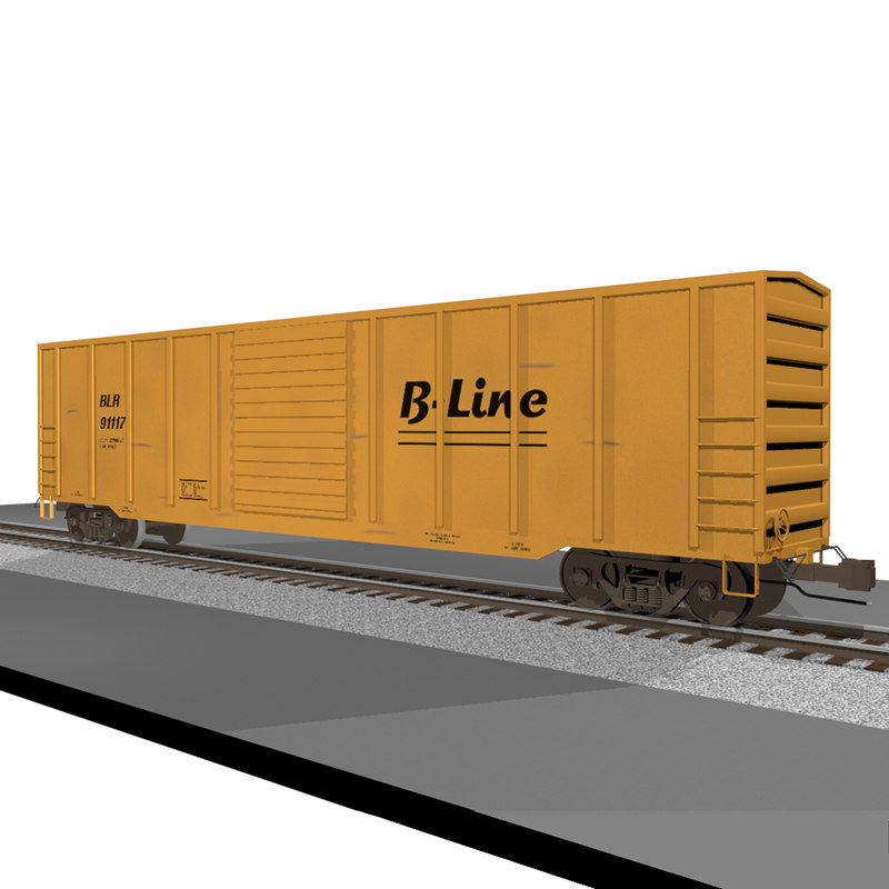 3d train car cargo model