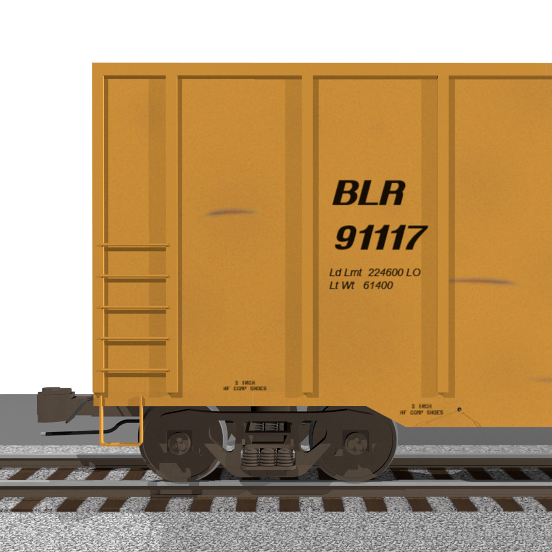 3d train car cargo model