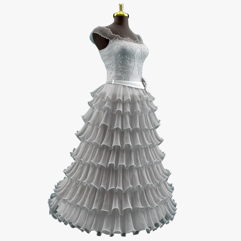 wedding dresses 3d max