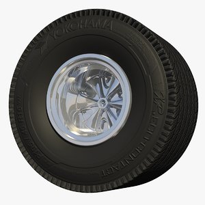3d race car wheel tire model