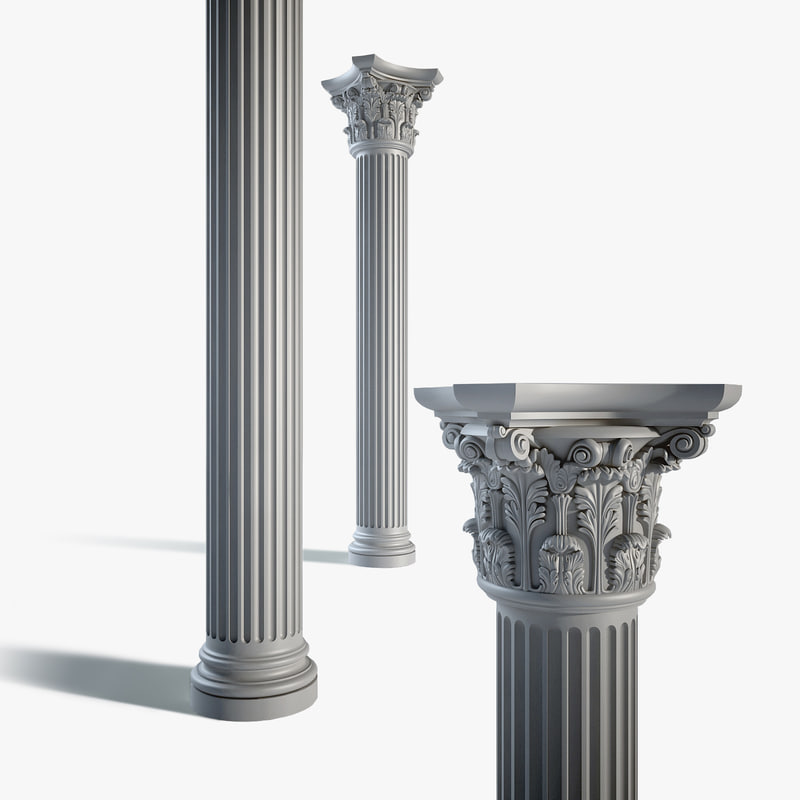 classical column c03 3d model