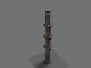 industrial chimney 3d obj