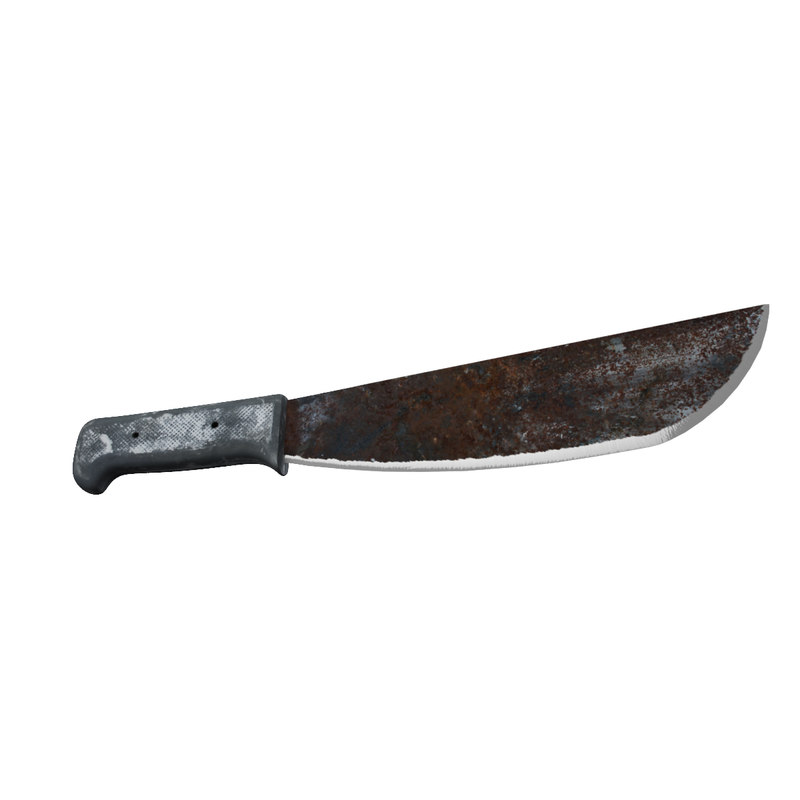 free machete knife 3d model