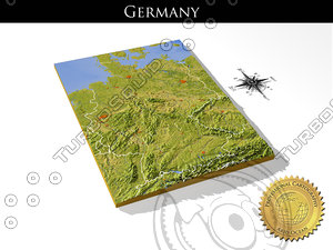 germany resolution relief maps 3d model