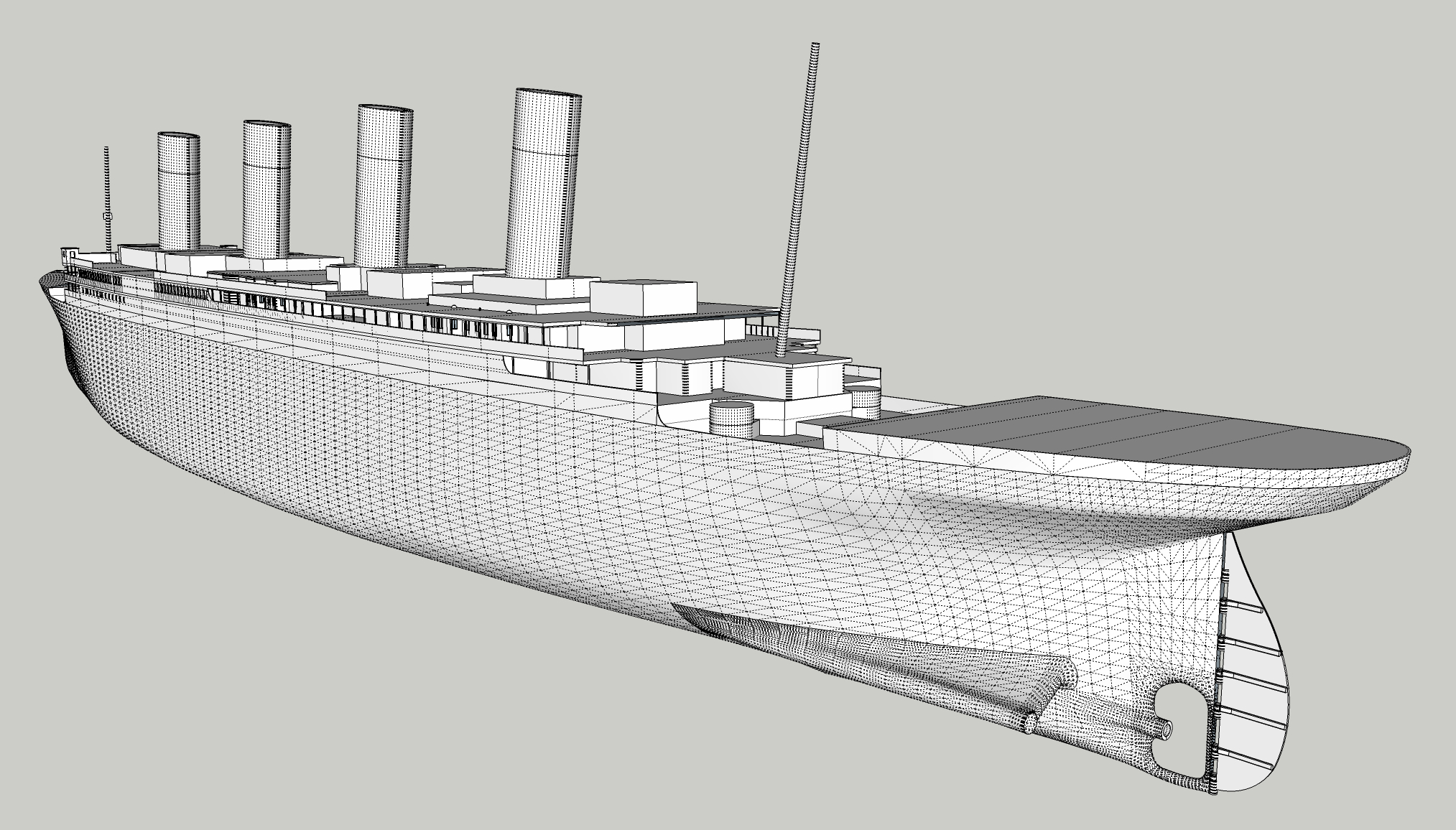 Incomplete Titanic Hull 3d Model - Gambaran