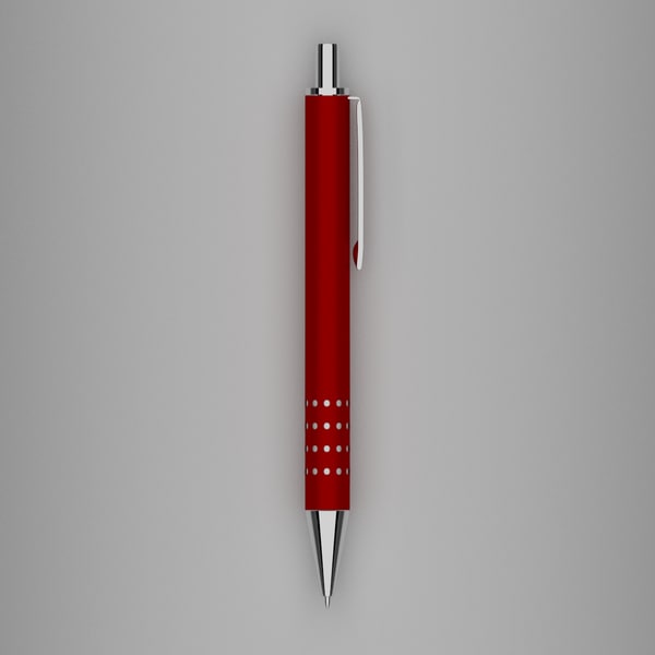赤いペン3dモデル Turbosquid