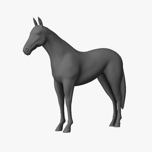 3d realistic horse 1 model