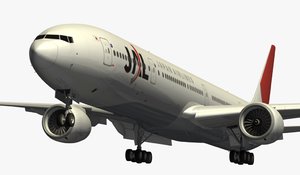 boeing 777-300 japan airlines 3d max