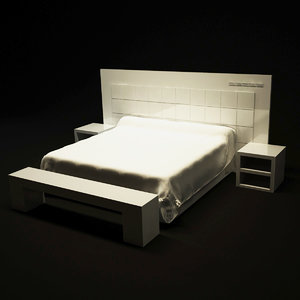 3d model versace bed home furniture