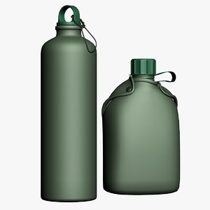 army bottles 3d 3ds