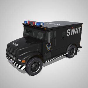 3d model armoured truck swat