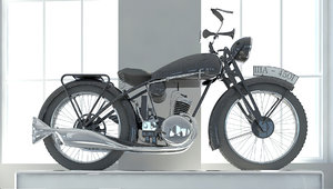 nsu motorcycle 1931 3d model