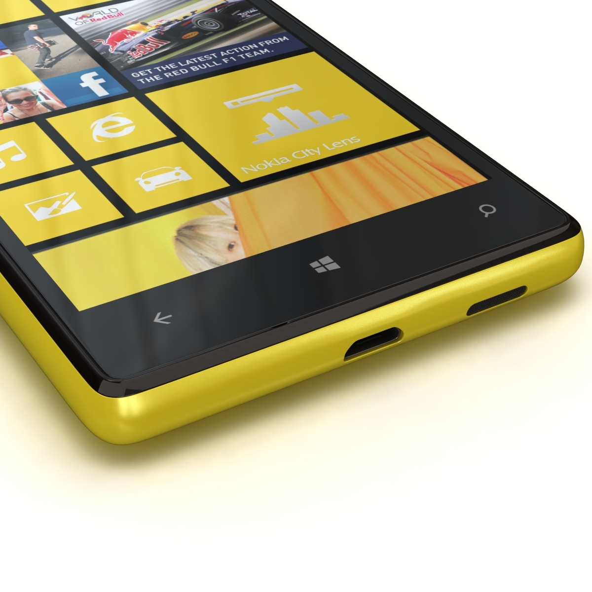 3d nokia lumia 820 yellow